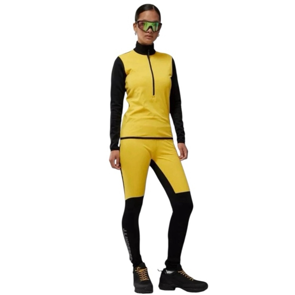 J. Lindeberg Odyssey Black/Yellow Golf Pants Size Medium